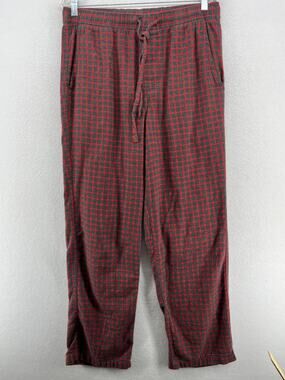 J.CREW Pajama Pants Mens M Flannel Check Lounge PJ Drawstring Cotton Gray